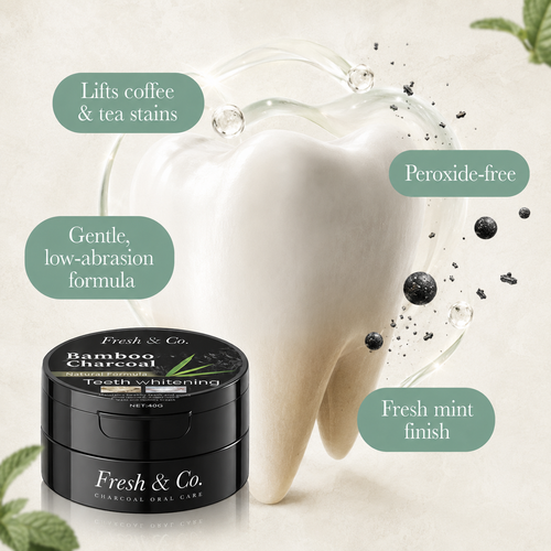 Bamboo Charcoal Whitening Tooth Powder - Mint, 30g
