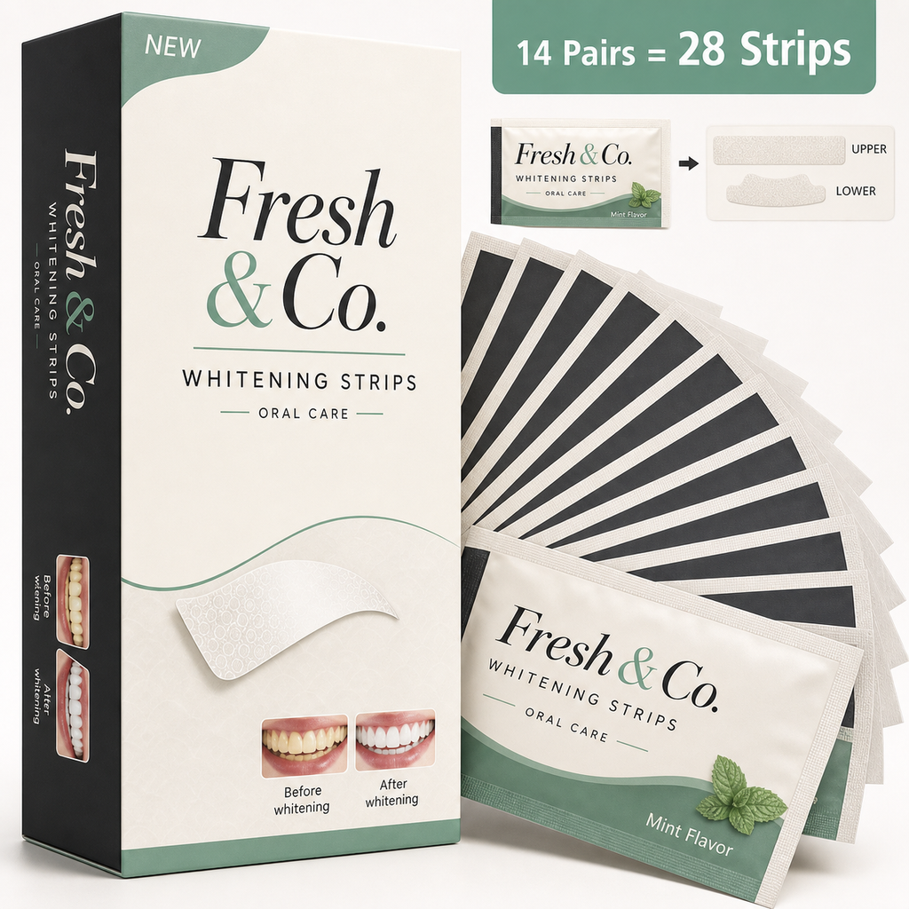 14 Pairs Teeth Brightening Strips for Teeth, 5D/9D Whitener Strips Reduced Sensitivity White Strips