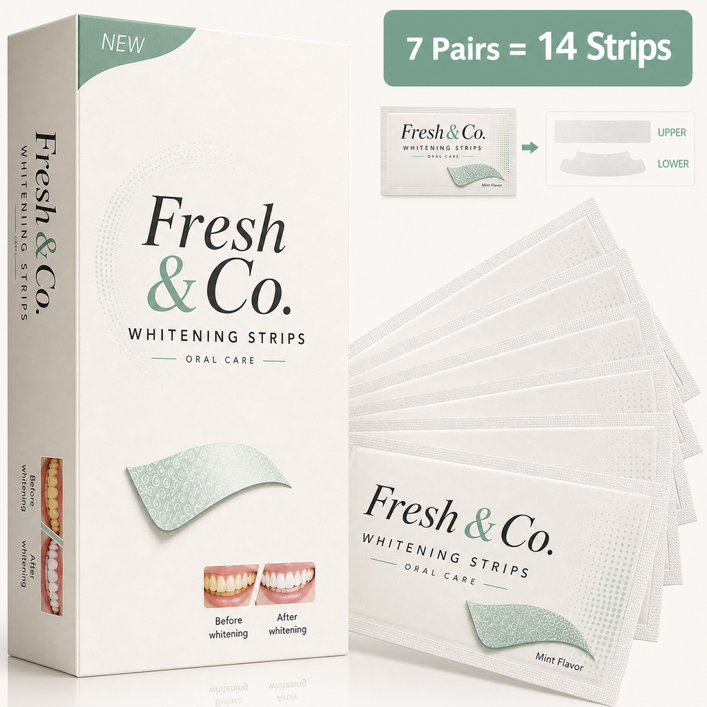 7 Pairs Teeth Brightening Strips for Teeth, 5D/9D Whitener Strips Reduced Sensitivity White Strips