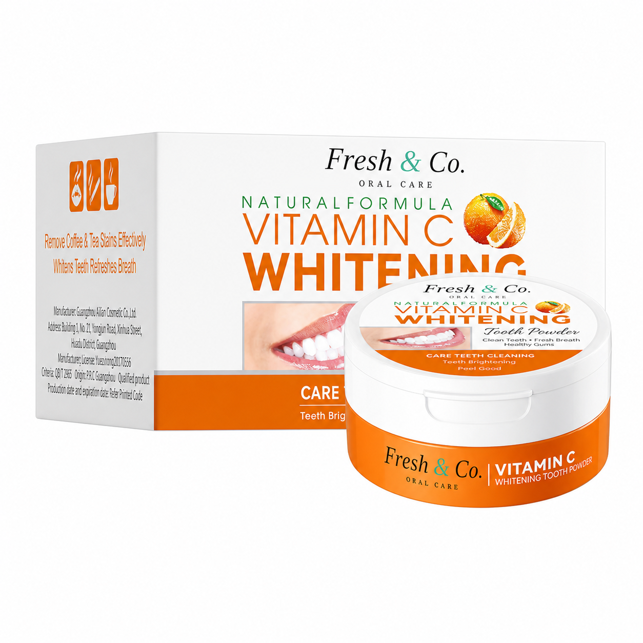 Bamboo Charcoal Whitening Tooth Powder - Mint, 30g